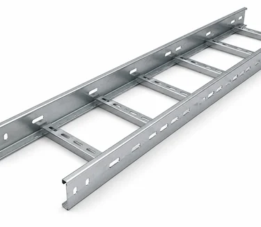 Galvanized steel cable ladder with welded rungs