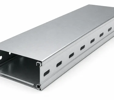 Solid-bottom steel cable trunking