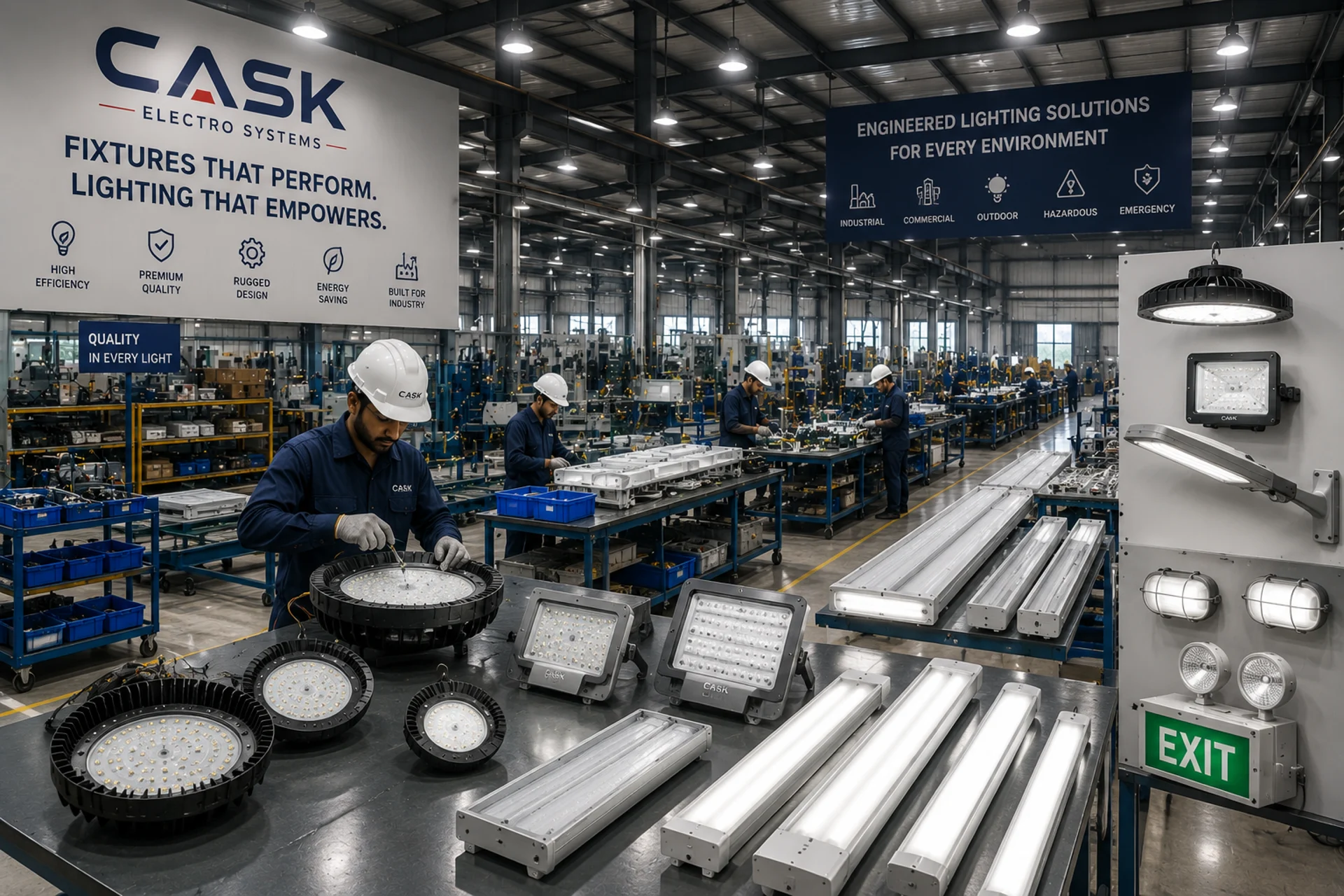 Endüstriyel, ticari ve dış mekân LED aydınlatma armatürleri